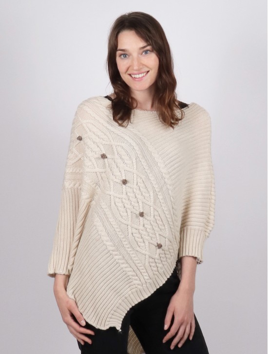 Asymmetrical Poncho W/Sleeves